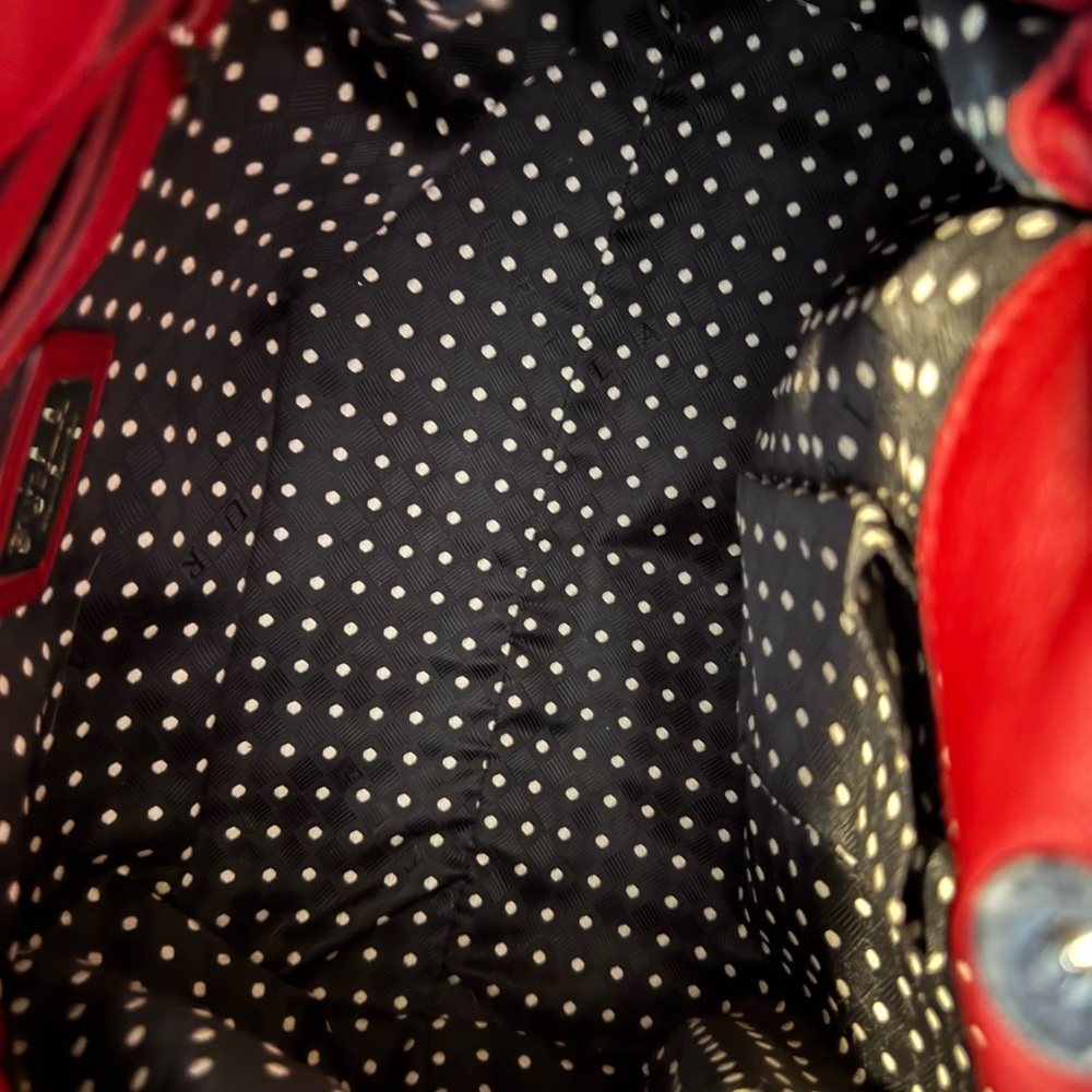 Furla Carmina Red Leather Shoulder Bag - Picture 5 of 7